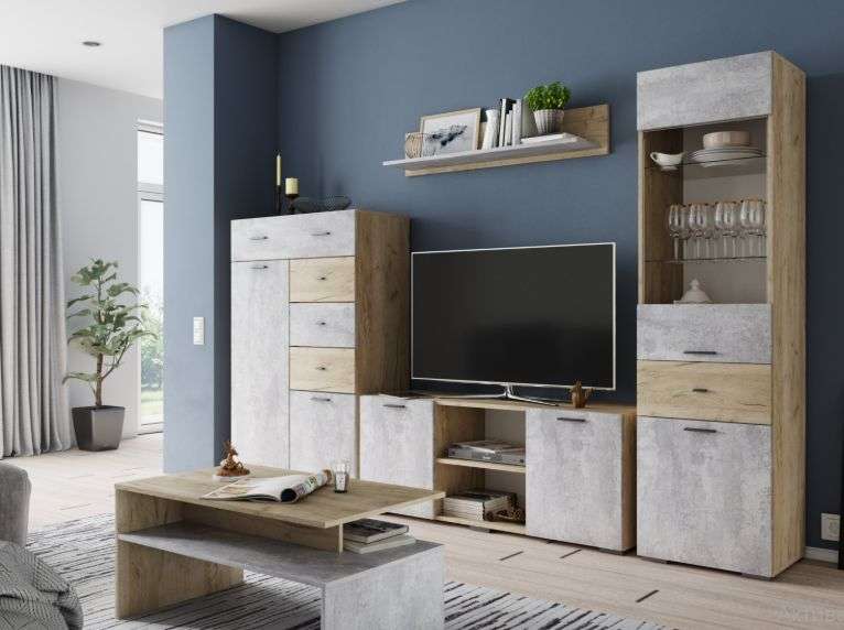 Гостиная модульная «Дублин» Дуб Крафт Серый/ Цемент (Тэкс) в Нижнем Новгороде фото №1