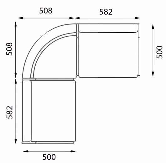 Скамья угловая «Оптима-2» мини (Премиум) в Нижнем Новгороде фото №2