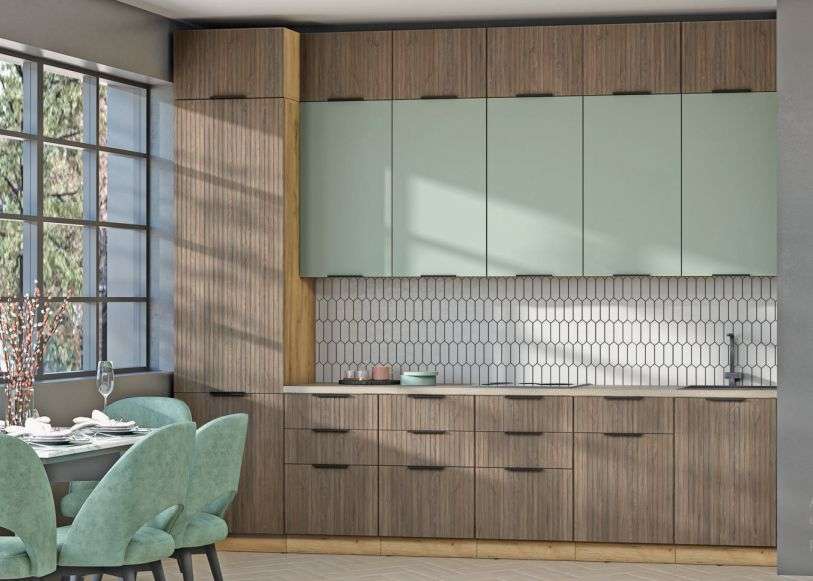 Кухня «ЭКО ПОЛОСЫ» Набор 3,1м Модульная (Диал) в Нижнем Новгороде фото №2