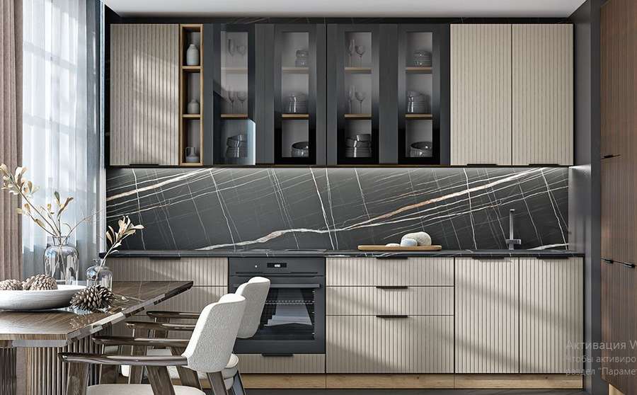 Кухня «ЭКО ПОЛОСЫ» Набор 3,0м Модульная (Диал) в Нижнем Новгороде фото №1