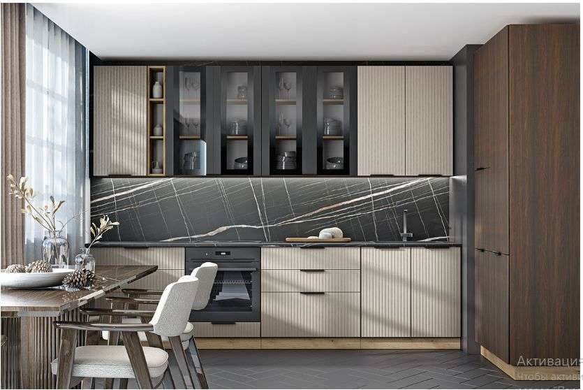 Кухня «ЭКО ПОЛОСЫ» Набор 3,0м Модульная (Диал) в Нижнем Новгороде фото №2