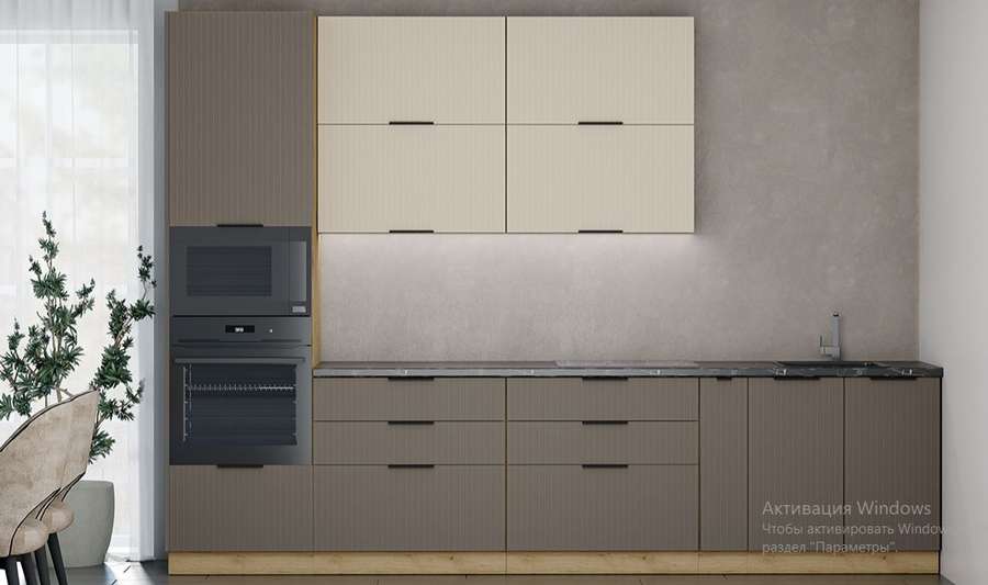 Кухня «ЭКО ПОЛОСЫ» Набор 3,2м Модульная (Диал) в Нижнем Новгороде фото №1