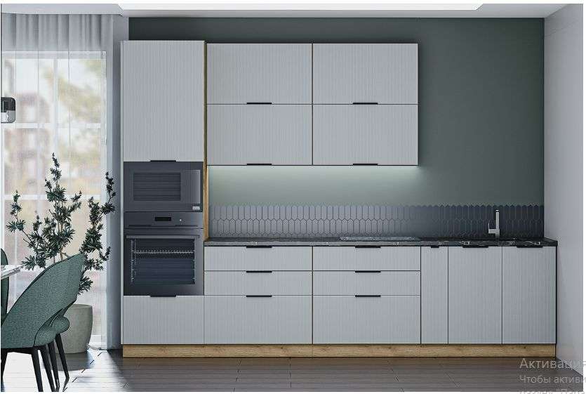 Кухня «ЭКО ПОЛОСЫ» Набор 3,2м Модульная (Диал) в Нижнем Новгороде фото №2
