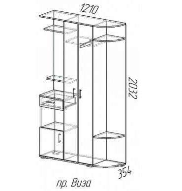 Прихожая «ВИЗА» Цвет Белый в Нижнем Новгороде фото №2