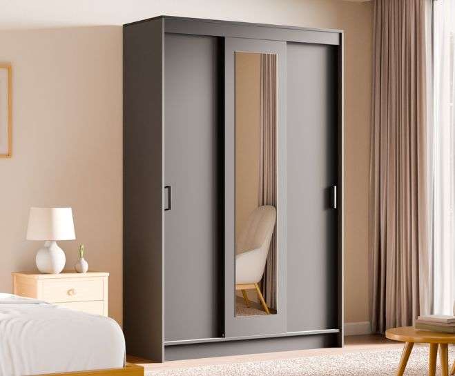 Шкаф-купе «Бруно 5» Графит (Эра) в Нижнем Новгороде фото №1