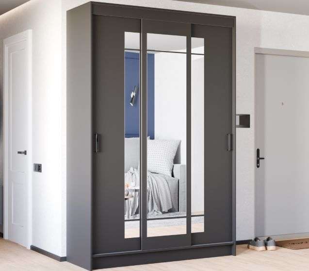 Шкаф-купе «Бруно 4» Графит (Эра) в Нижнем Новгороде фото №1